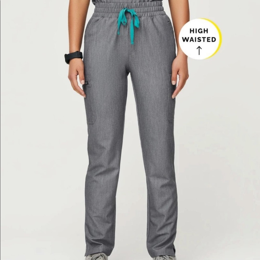 Figs Graphite high waisted Yola scrub pants- size M